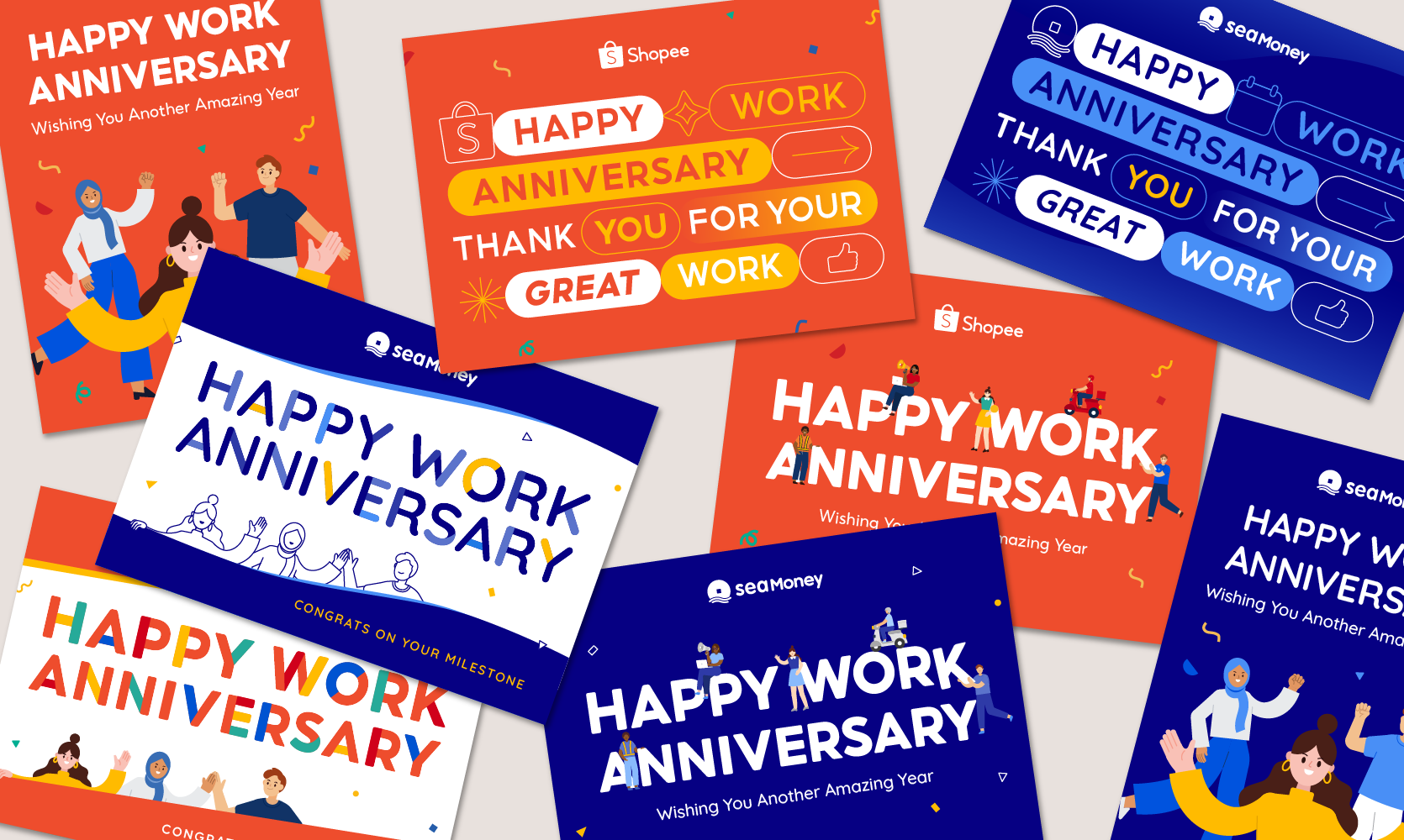 Work anniversary cards for Culture @ Shopee